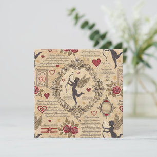 Patrón romántico de Cupido de Vintage (9)