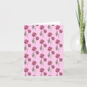 Patrón rosa de la tarjeta de saludos Dill Daisy