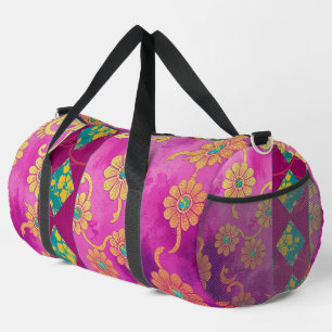 Patrón rosa púrpura ORIENTAL - Bolsa de Duffel