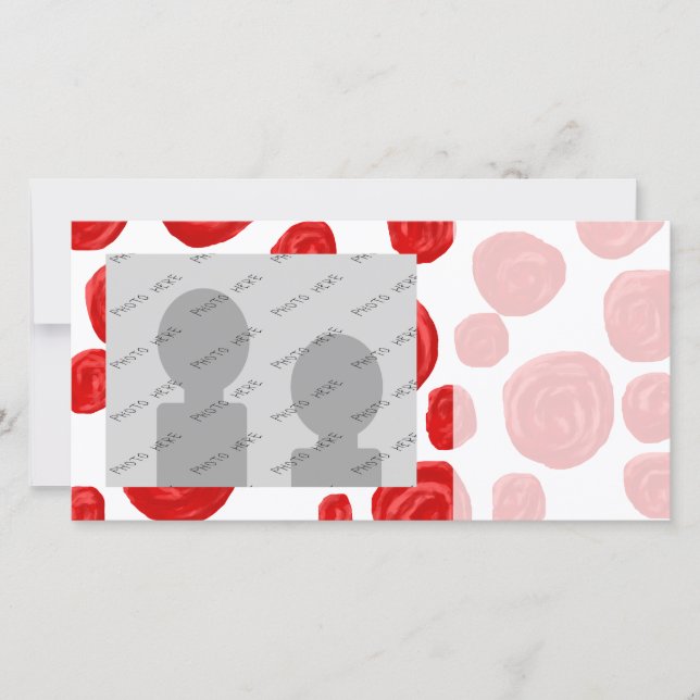 Patrón rosa Rojo en blanco. (Anverso)