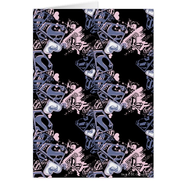 Patrón rosa y púrpura superchica (Frente)