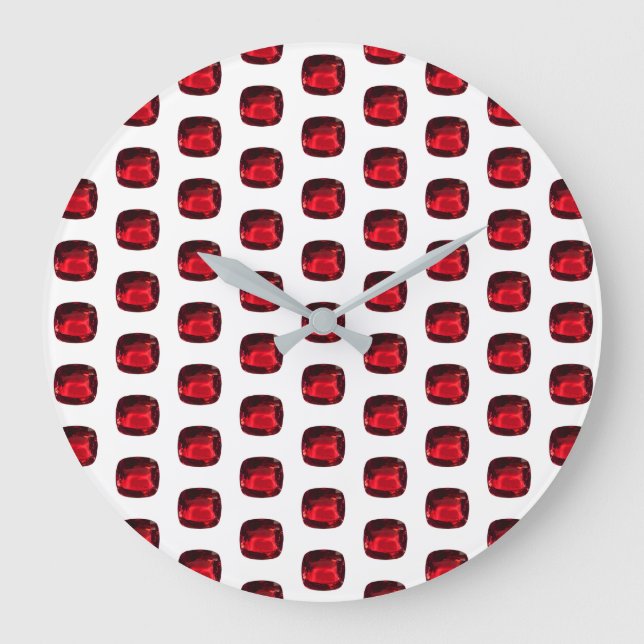 Patrón Ruby Gemstone, Reloj grande Birthstone de j (Anverso)