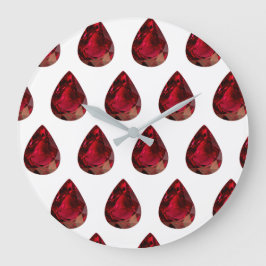 Patrón Ruby Gemstone, Reloj grande Birthstone de j