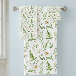 Patrón rústico botánico de flor de Chamomile