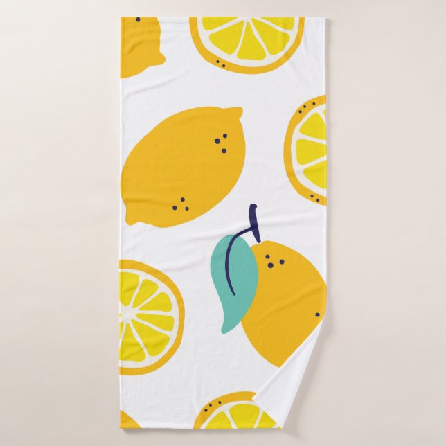 Patrón sin fisuras de frutos de limón (Toalla de baño)