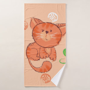 Patrón sin fisuras del gato de juguete rojo Kiddy