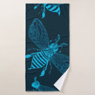 Patrón sin foco con abejas dibujadas a mano. Moda