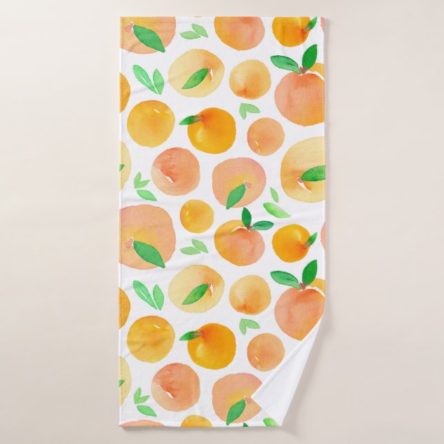 Patrón sin foco con una capa de acuarela pintada a (Toalla de baño)