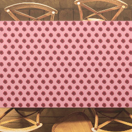 Patrón sin foco de flor rosa roja en el mantel