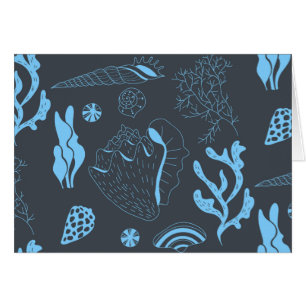 Patrón sin mar con conchas marinas