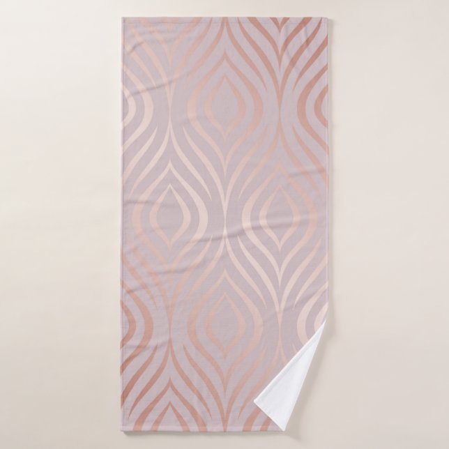 Patrón sin soldadura geométrico de oro Rosa (Toalla de baño)
