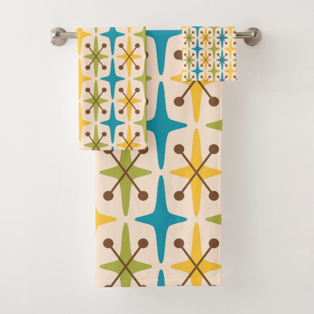 Patrón Starburst Moderno De Mediados Del Siglo (In situ)