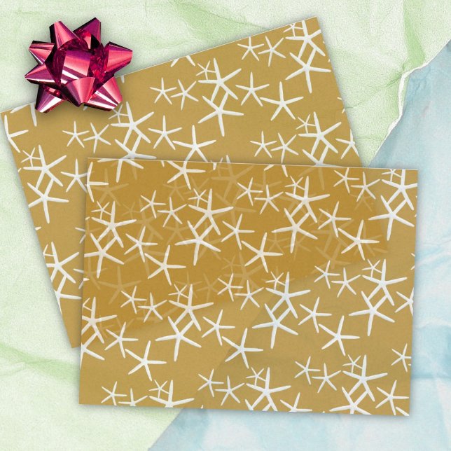 Patrón Starfish Papel de té de Tan dorado (Subido por el creador)