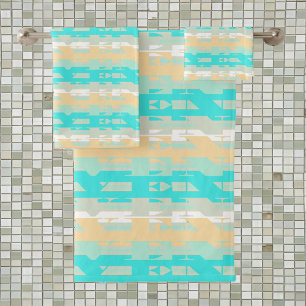 Patrón suave pastel turquesa beige moderno del cie
