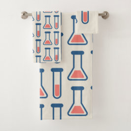 Patrón temático de la ciencia del vaso de agua y d