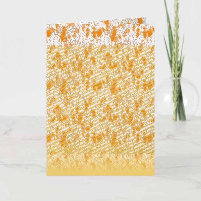 Patrón textil con un vibrante naranja y gol (Anverso)