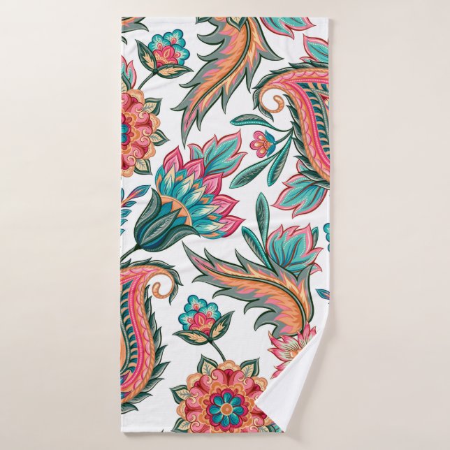 Patrón tradicional oriental sin costura de paisaje (Toalla de baño)