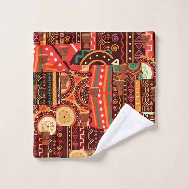 Patrón tribal afrocéntrico de Kente (Toallita)