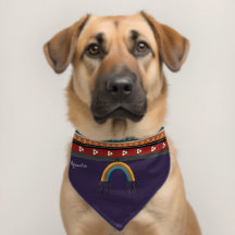 Patrón tribal de boho lindo Gato de perro morado a