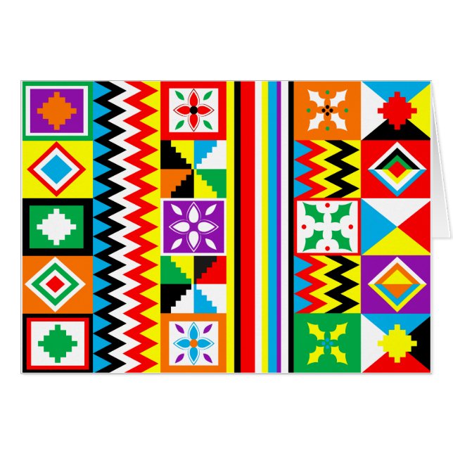 Patrón tribal del trapo de kente de impresión afri (Anverso (Horizontal))