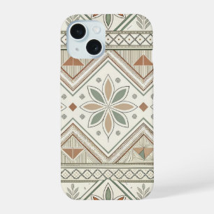 Patrón tribal floral geométrico étnico continuo