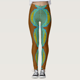 Patrón tribal II Pantalones de yoga hechos a mano