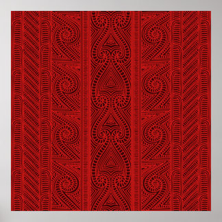 Patrón tribal maorí - El arte whakairo de tallar