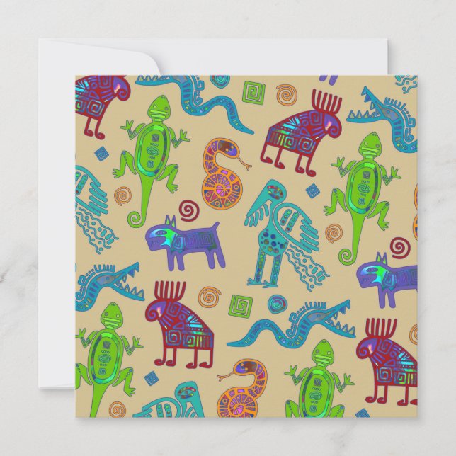 Patrón tribal primista de cultura africana mexican (Anverso)