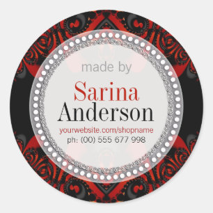 Patrón Tribal Rojo Negro Hecho Por Pegatinas De Et