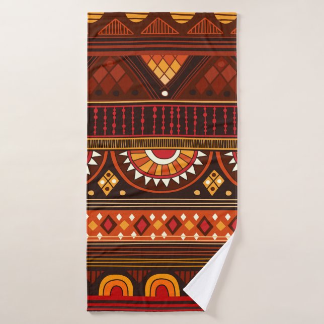 Patrón tribal sin fisuras.  (Toalla de baño)