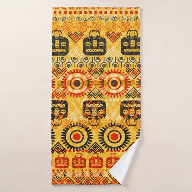 Patrón tribal sin soldadura (Toalla de baño)