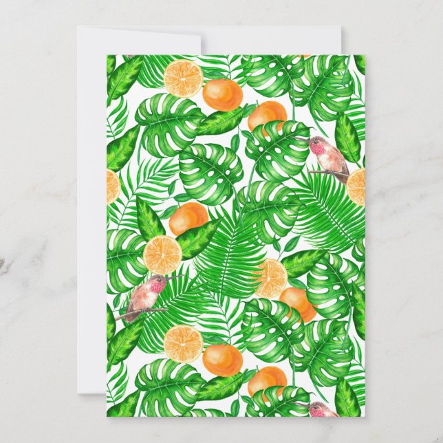 Patrón tropical, colibríes II (Anverso)