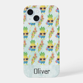 Patrón Tropical Divertido con Nombre Personalizado