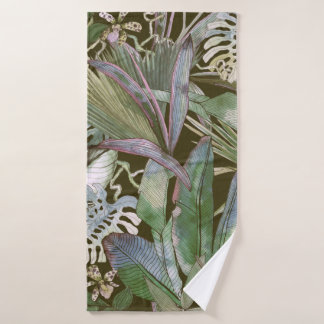 Patrón tropical sin soldadura con flores tropicale