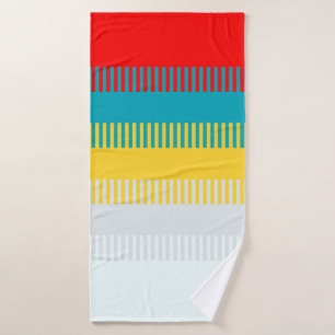 Patrón único de Moda gris blanco amarillo rojo azu