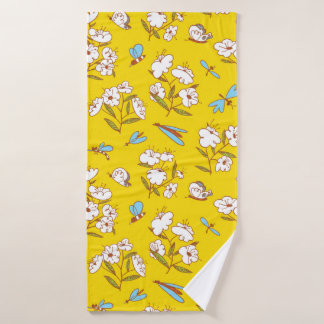 Patrón veraniego sin fisuras con plantas florecien