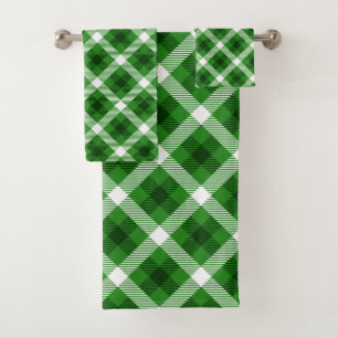 Patrón verde, negro y blanco