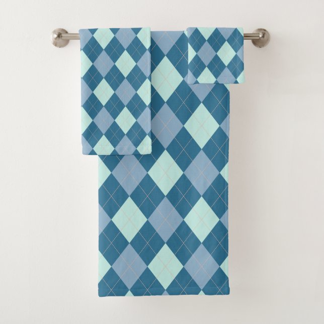 Patrón Vintage Argyle Azul (In situ)