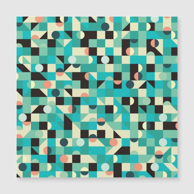 Patrón vintage con triángulos y círculos. (Anverso)