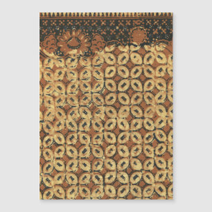 Patrón vintage de batik indonesio Kawung rústico
