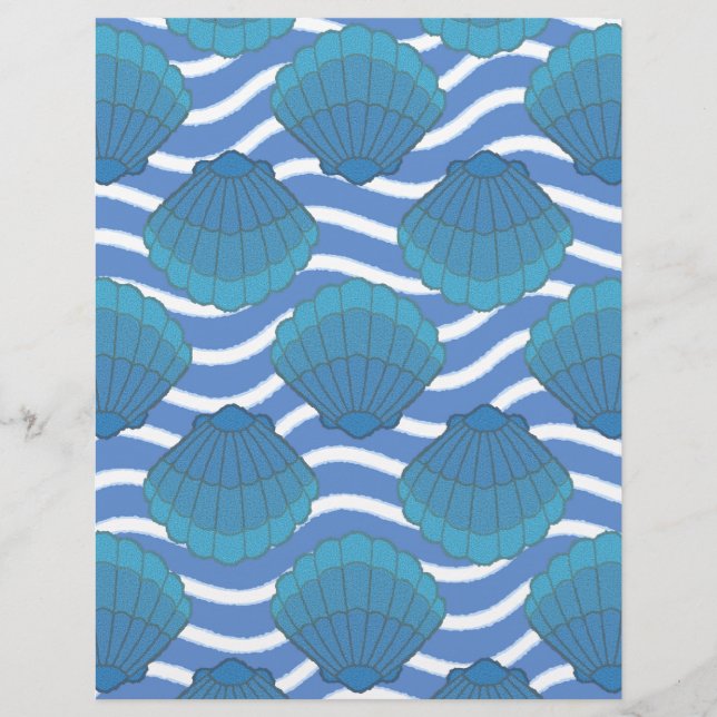 Patrón Vintage De Hojas Y Ondas (Anverso)