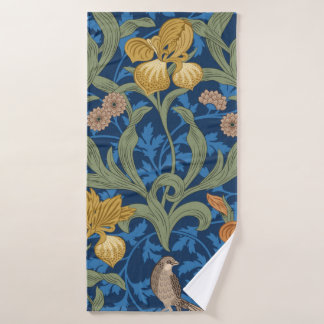 Patrón vintage floral sin soldadura con iris naran