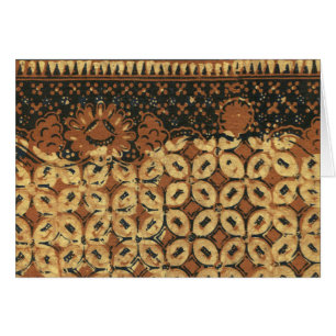 Patrón vintage indonesio de Batik Kawung rústico