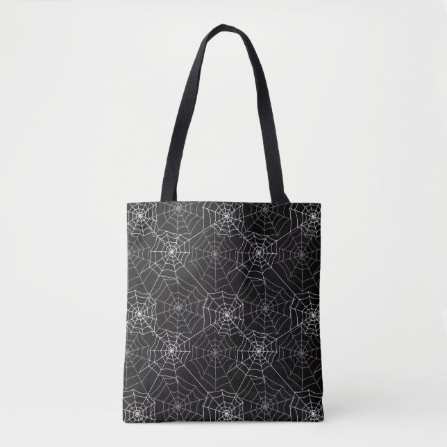 Patrón web de araña de Halloween | Bolso de tela (Anverso)