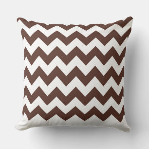Patrón Zag Zag Zag de zumbido marrón de almohada m