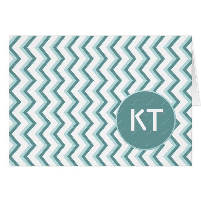 Patrón ZigZag Chevron en verde menta (Anverso (Horizontal))