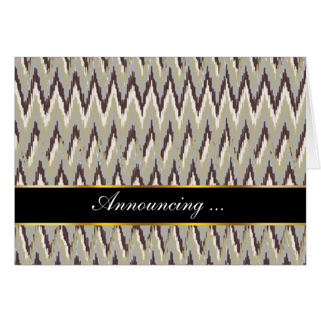 Patrón ZigZag de café y salvia (Anverso (Horizontal))