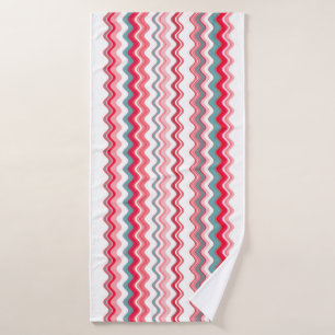 Patrón Zigzag de onda azul rosa