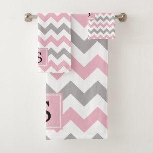 Patrón Zigzag, patrón Chevron, rosa, monograma