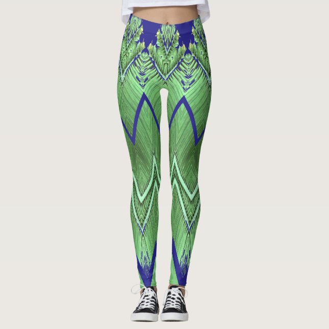 Patrón zigzag "Ratti_Creative_Arts" Leggings (Anverso)